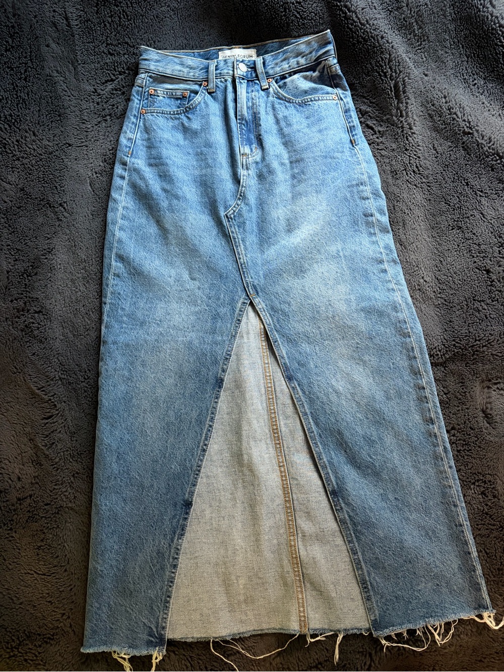Denim Forum The 90s Vintage Maxi Jean Skirt